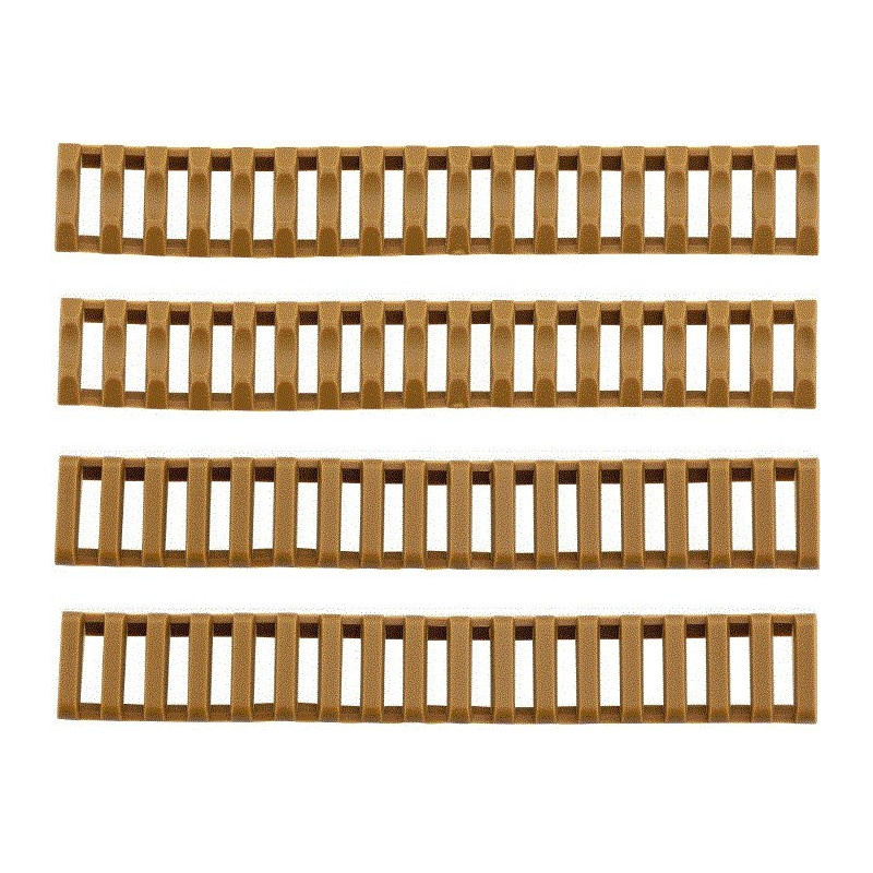 Lot de 4 cache rail Picatinny tan souples