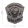 PATCH 3D PVC SKULL CIGAR AIRSOFT DIVISION grey