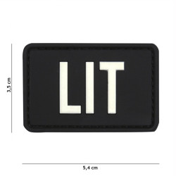 PATCH 3D PVC LIT noir