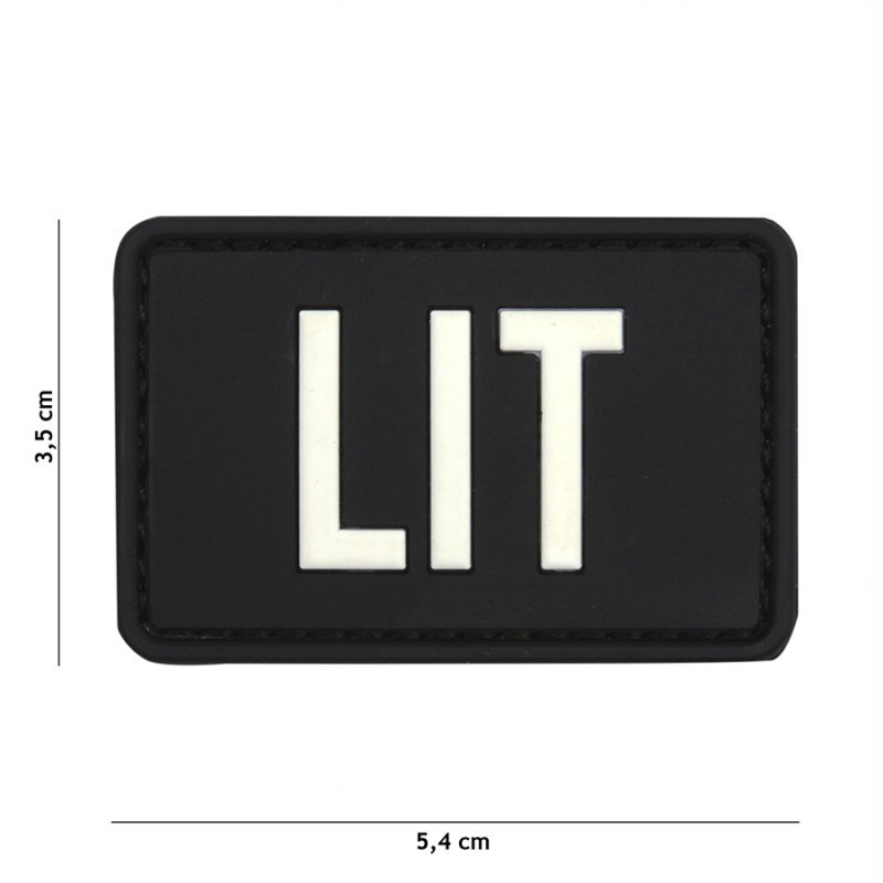 PATCH 3D PVC LIT noir