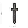 PATCH 3D PVC SABER gris noir