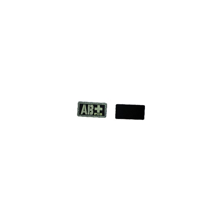 Patch PVC groupe sanguin AB+ fond noir/olive Gilets tactiques...