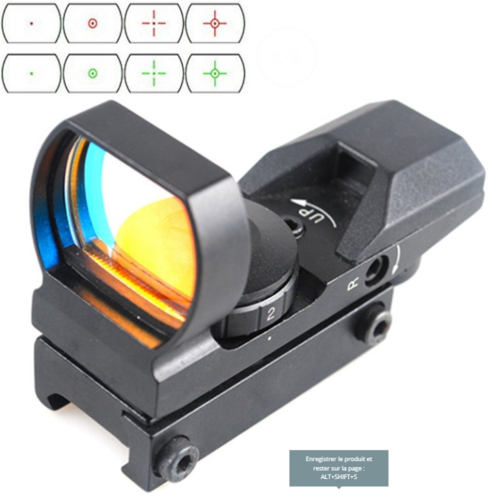 Red Dot Scope D-LIGHT 1x23x34, viseur point rouge ou vert airsoft