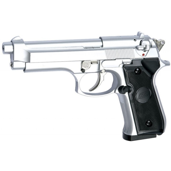 Gaz culasse fixe, M92F, chromé ASG...