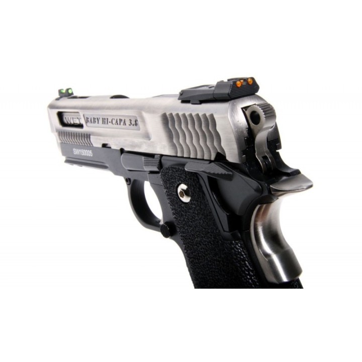 GBB 3.8 SILVER BRONTOSAURUS PISTOLET WE - Produits Airsoft