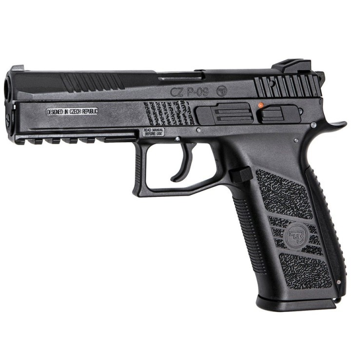 CZ P-09 ASG avec malette rigide couleur NOIR réplique blowback kick