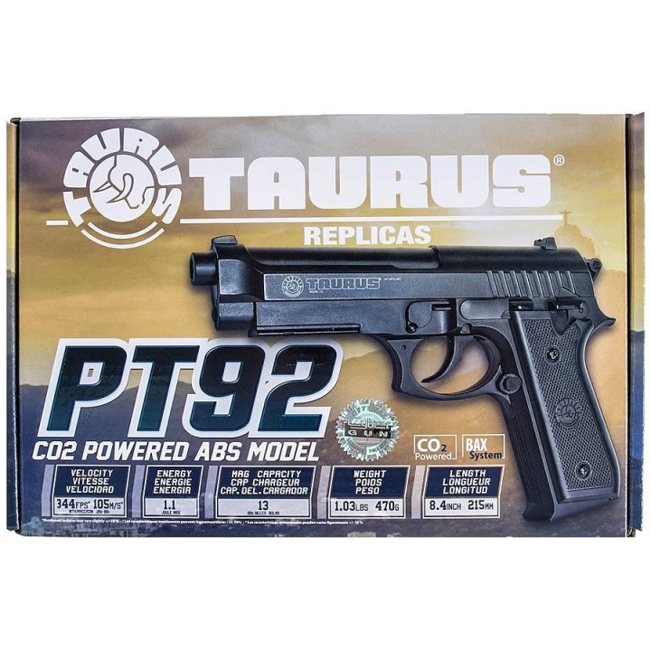 TAURUS PT92 Co2 6mm ABS Culasse Fixe 15BB's