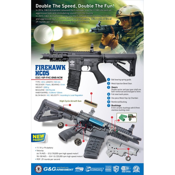 FIRE HAWK G&G - Airsoft AEG guns