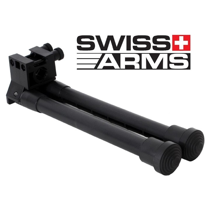 Bipied tactique léger avec pieds repliables pour réplique d'assaut Swiss Arms.