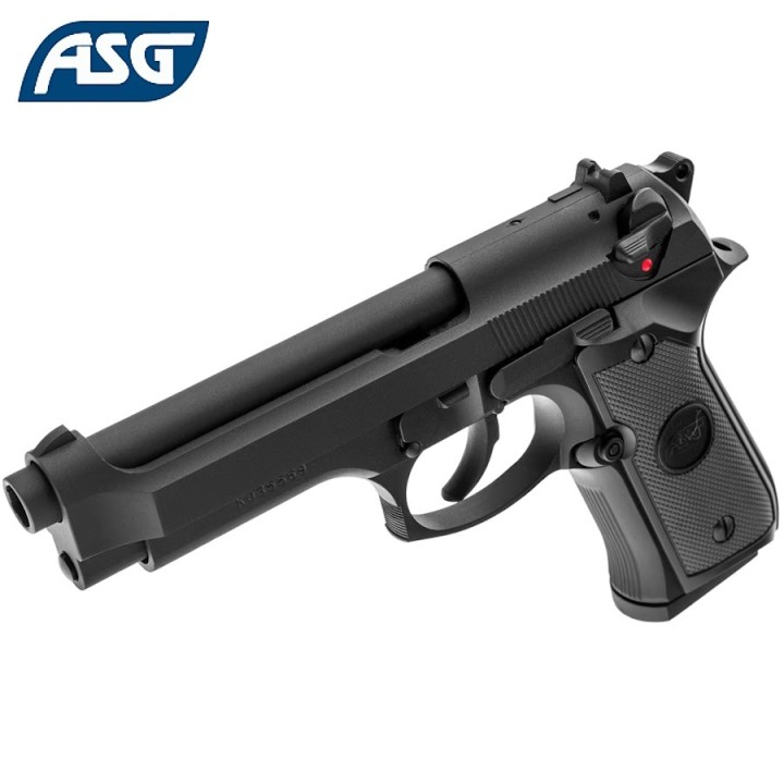 Réplique de poing, Gaz, M9 HW métal, hop-up, noir ASG