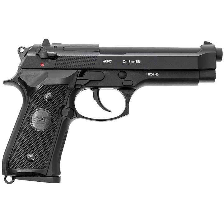 Réplique de poing, Gaz, M9 HW métal, hop-up, noir ASG