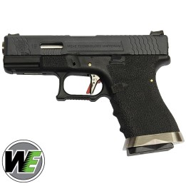 R19 (G003WET-5) Gen4 T5, metal slide, silver barrel, GBB, black