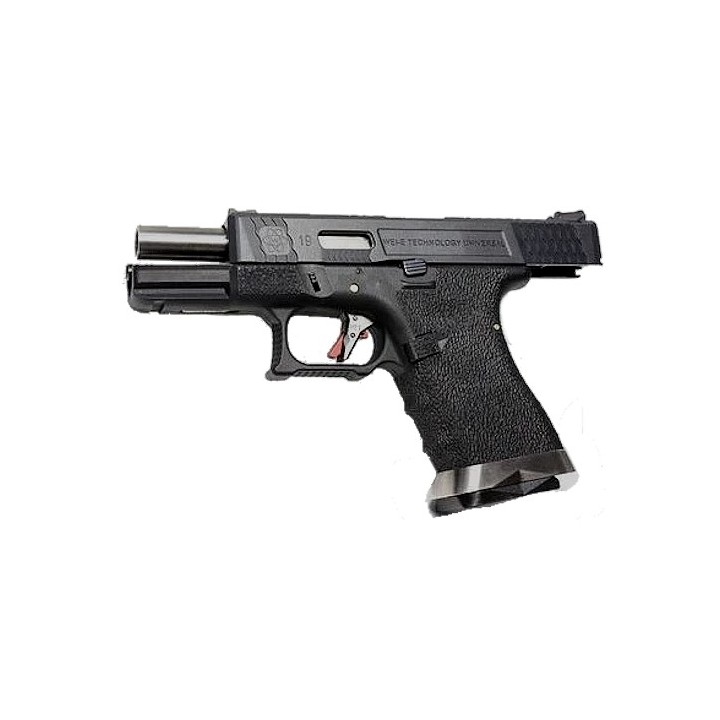 R19 (G003WET-5) Gen4 T5, metal slide, silver barrel, GBB, black