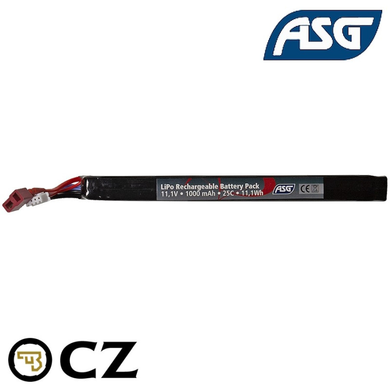 ASG Batterie, 11,1V, 1000mAh, 11,1 Wh, 25 C, Li-Po