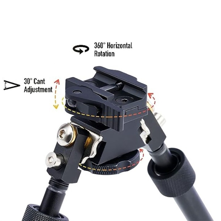 Bipied de tir réglable avec fixation rapide Picatinny