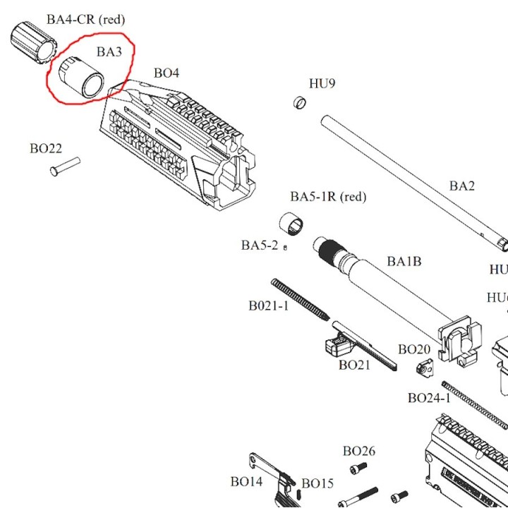 ASG 17831 Scorpion EVO - PART 17741 Barrel Nut
