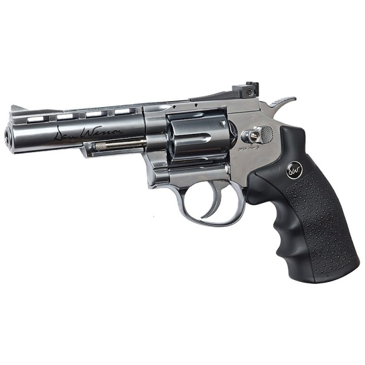 Dan Wesson 4" Silver CO2 Airsoft Replica - 6-Shot Metal Revolver
