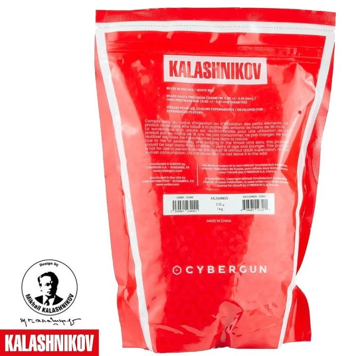 Kalashnikov 0.25g Airsoft BBs: High Precision for AEG | Airsoft Atlantic Shop