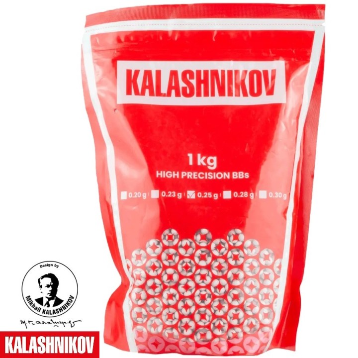 Kalashnikov 0.25g Airsoft BBs: High Precision for AEG | Airsoft Atlantic Shop