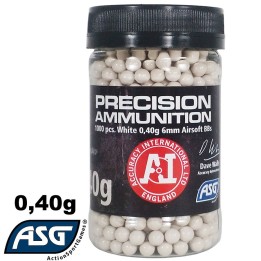 Billes, 0,40g - 1000 pcs en bouteille ASG - Produits Airsoft