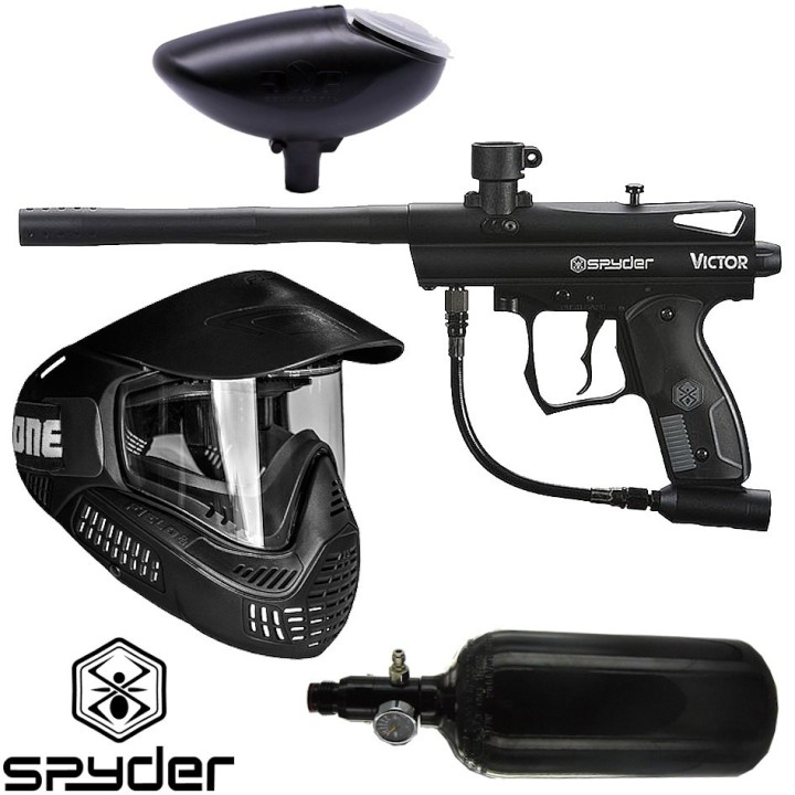 Ready-to-play paintball kit with Spyder marker