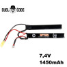 BATTERIE LIPO 7.4V 1450 MAH 25C DUEL CODE