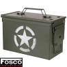 Military ammunition box Cal. 50 - heavy duty steel waterproof - US Army Star