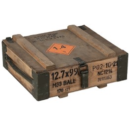 Caisse militaire bois surplus armée rangement bushcraft 40x36x15cm