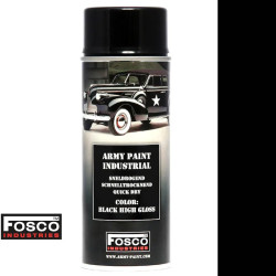 bombe peinture militaire noir brillant