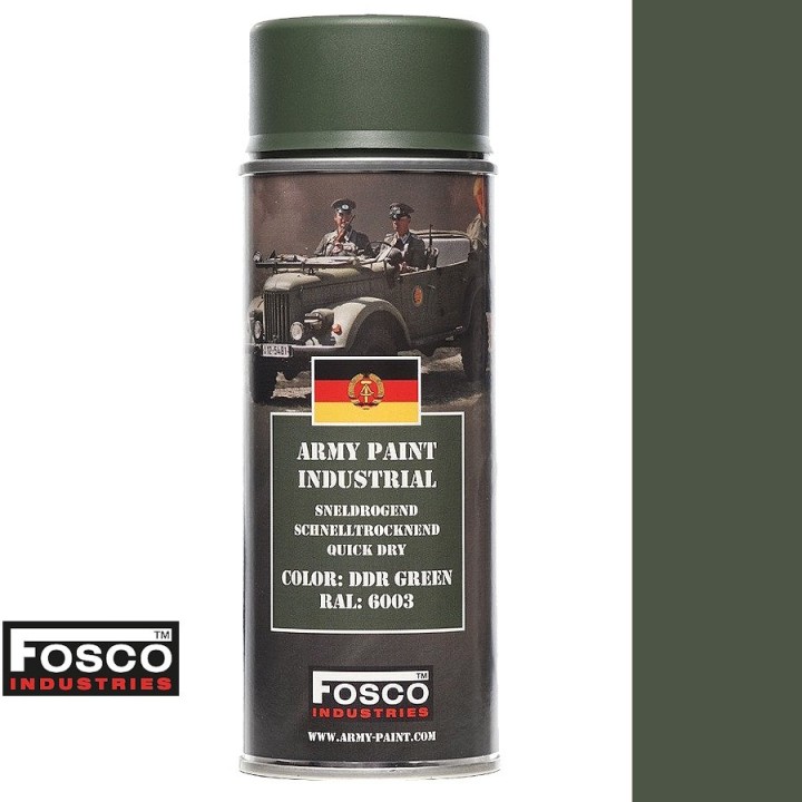 DDR Green military spray paint - Fosco: robust spray paint, camouflage car and equipment