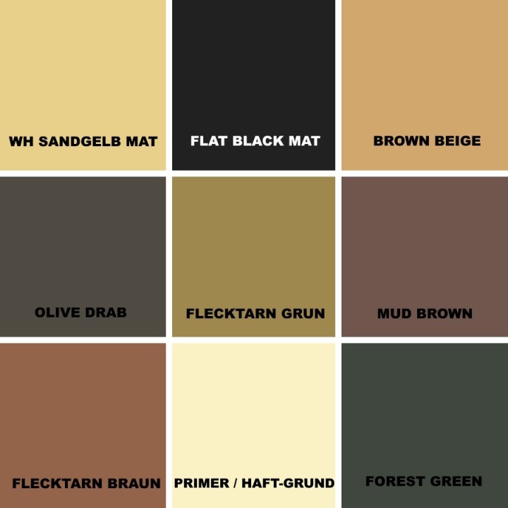 peinture en spray mate couleur militaire