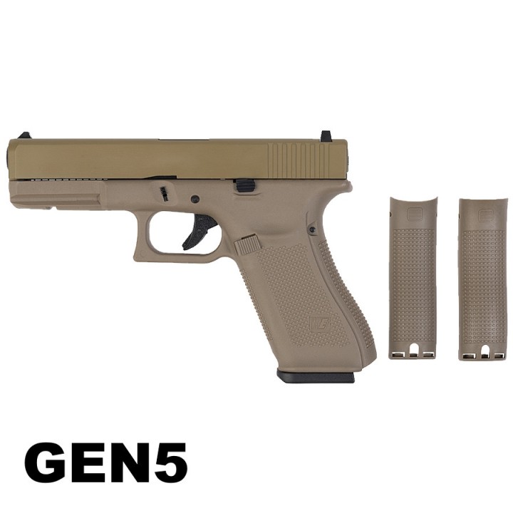 Pistolet G17 Gen 5 Gaz GBB WE - Tan