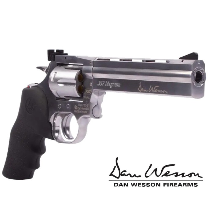 revolver réaliste airsoft Dan Wesson chromé