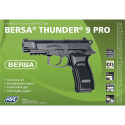 bersa thunder 9 pro pistolet co2 airsoft asg rail picatinny