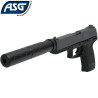 Airsoft Pistol MK23 Socom ASG - Spring powered replica with silencer