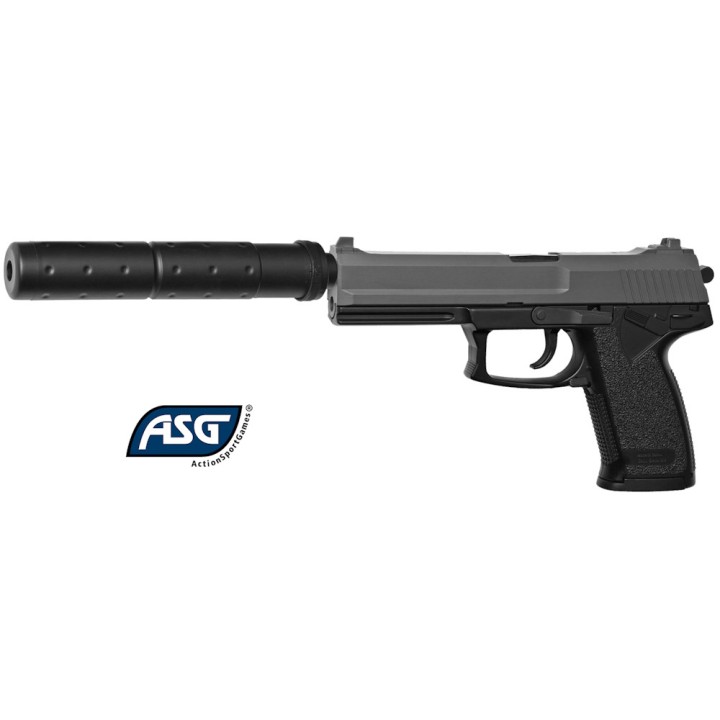 MK23 Socom ASG - Airsoft Spring Pistol with Silencer