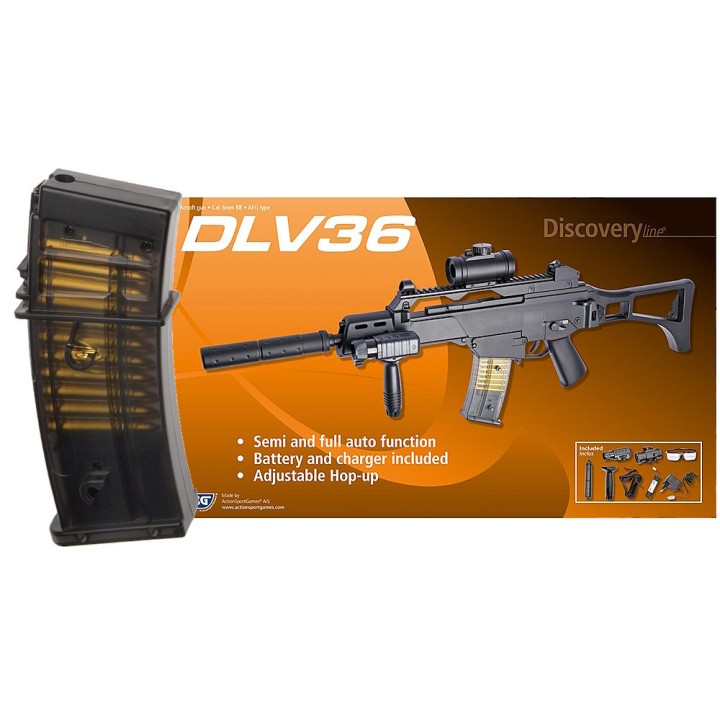 magazine asg 15263 dlv36 chargeur g36 réaliste 48 coups