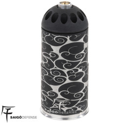 grenade airsoft gaz saigo gyorai 40mm aluminium 120 billes