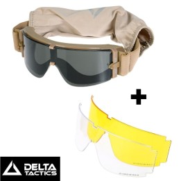Lunettes airsoft Delta Tactics 800 Tan