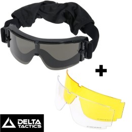 Lunettes Delta Tactics 3 verres (fumé, jaune, clear)