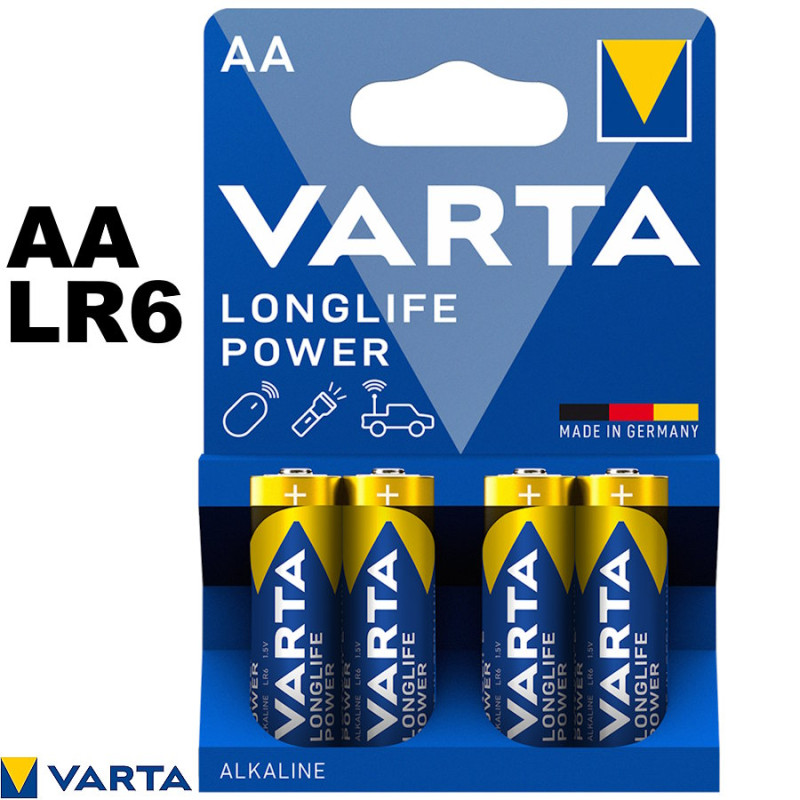 VARTA Longlife Power pile AA LR6 alcaline blister 4 piles 1.5V