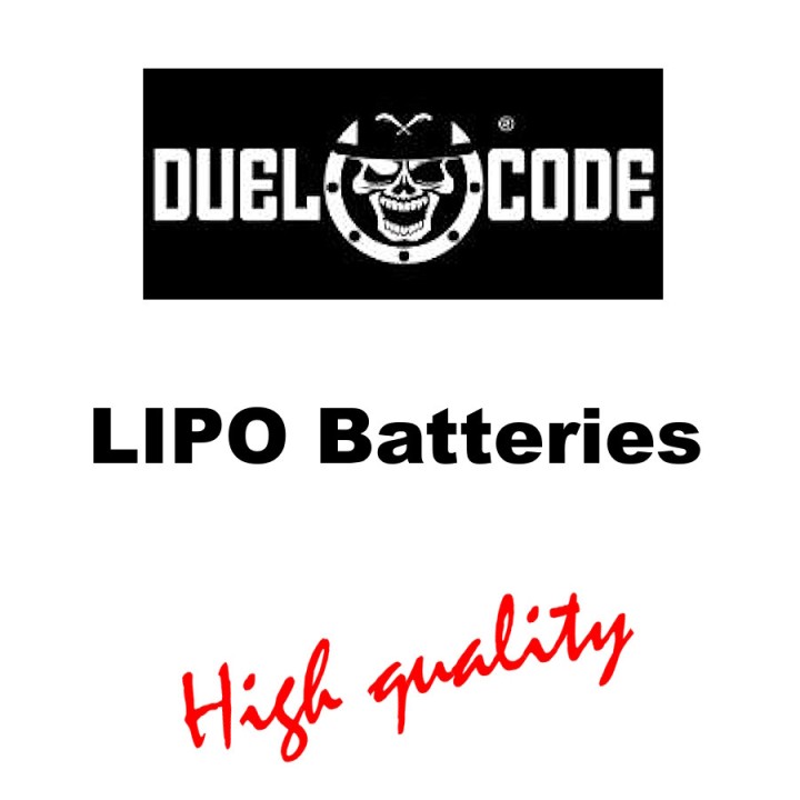 BATTERIE LIPO 7.4V 2000 MAH 15C DUEL CODE - Produits Airsoft