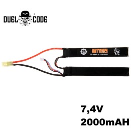 BATTERIE LIPO 7.4V 2000 MAH 15C DUEL CODE - Produits Airsoft
