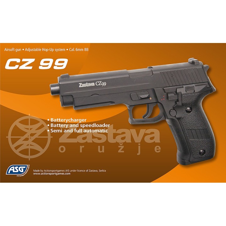 réplique airsoft électrique CZ99 AEP pour débutant