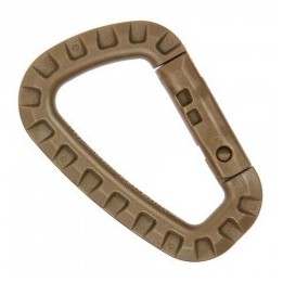 Mousqueton Plastique Marron