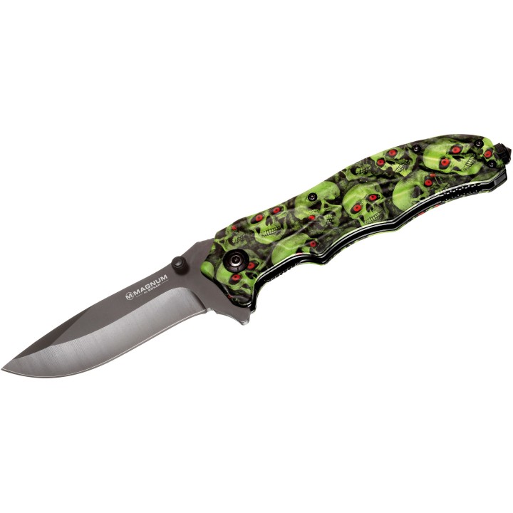 Boker Magnum Hades Rescue Flipper 3-3/8 Gray Blade, Aluminum Handles, Liner Lock - 01LG293