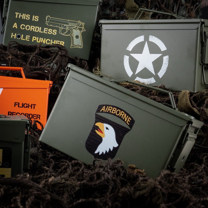boite rangement acier style surplus militaire fosco