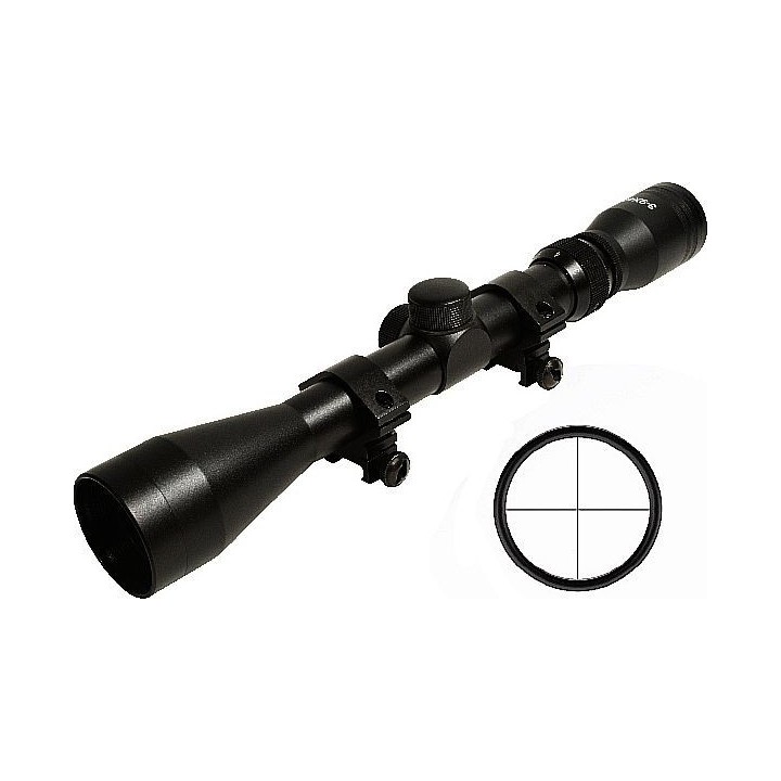 Lunette SWISS ARMS visee 3-9 X 40 + 1 paire colliers Picatinny