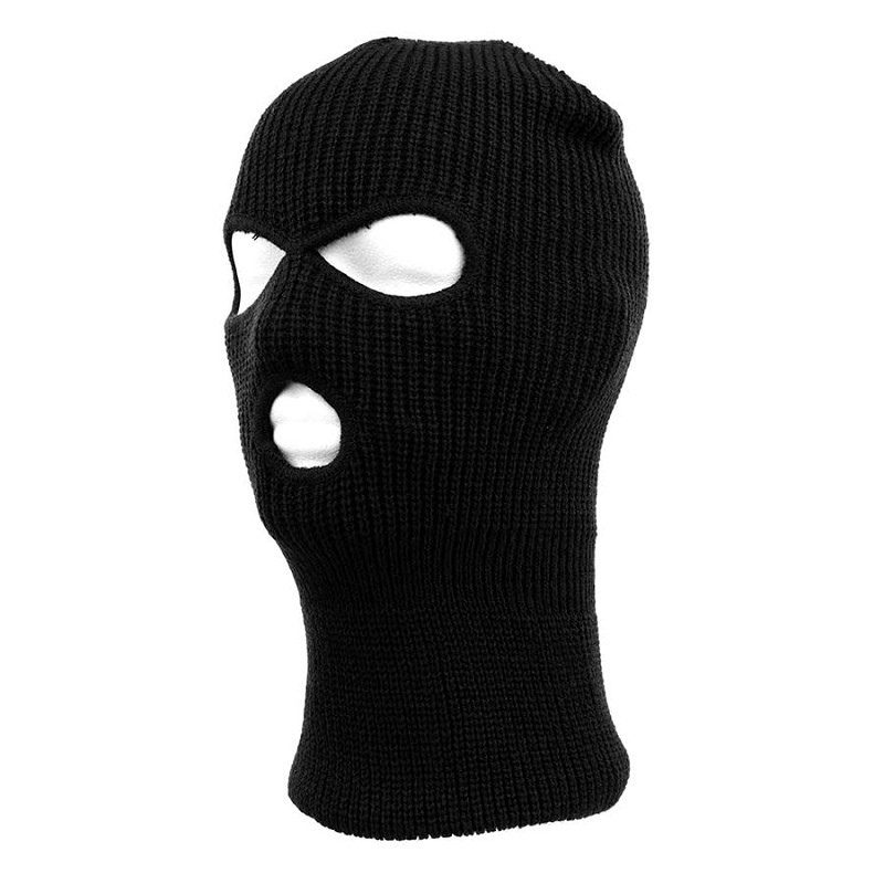 Cagoule 3 trous noir