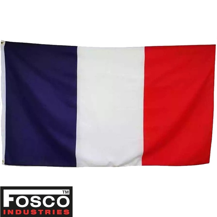 Drapeau France 150x90 cm polyester Fosco Industries tricolore bleu blanc rouge